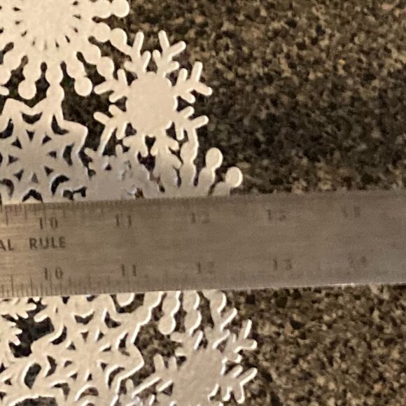 Snowflake Decorative Metal Bowl Holiday Centerpiece Accent - Picture 10 of 15